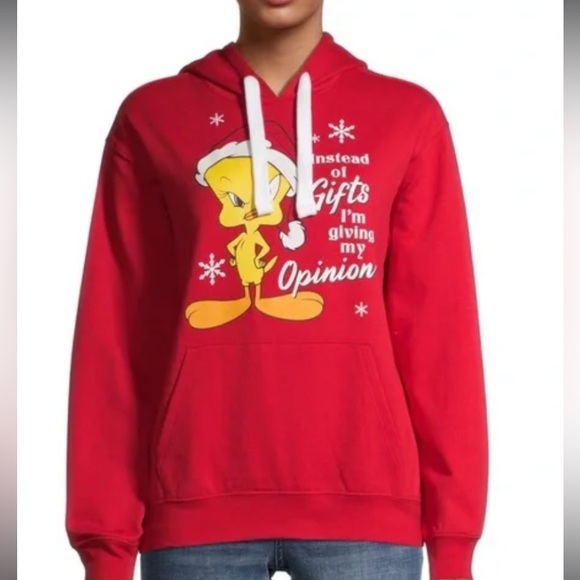 Looney Tunes red tweety Christmas sweat shirt!! - Picture 2 of 9